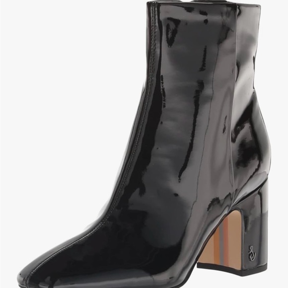 Sam Edelman Glossy Black Ankle Booties - Picture 6 of 15